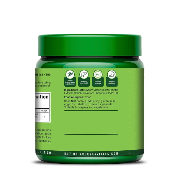 Milk Thistle 1200 mg - 200 Tablets/Capsules Supplement