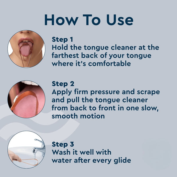Copper Tongue Cleaner For Kids Adults | For Fresh Breath & Bacteria Removal | Improved Oral Hygiene | Ayurvedic Tongue Scraper For Bad Breath With Loop - www.oliveroutlet.com