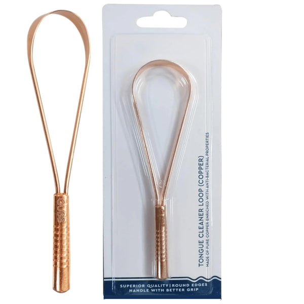 Copper Tongue Cleaner For Kids Adults | For Fresh Breath & Bacteria Removal | Improved Oral Hygiene | Ayurvedic Tongue Scraper For Bad Breath With Loop - www.oliveroutlet.com