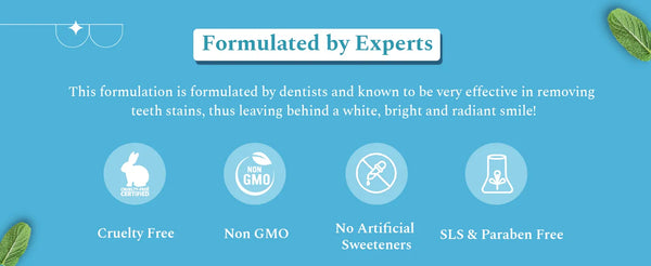 Teeth Whitening Powder - 50g | Enamel Safe Oral Care For Effective Teeth Whitener Solution | Stain Removal & Triple Mint Formula For Long Lasting Freshness | Formulated With Baking Soda
