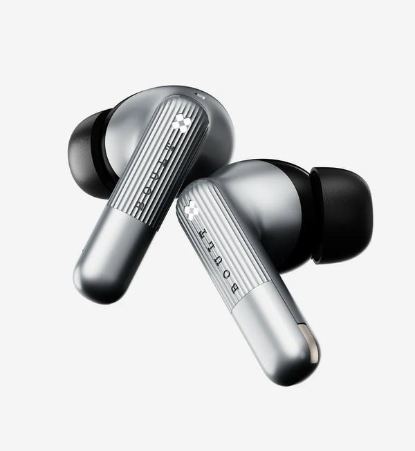 Premium earbuds with industry leading 50dB Hybrid ANC, 6 Mics, Amp App support, Dual Device pairing, and Spatial audio