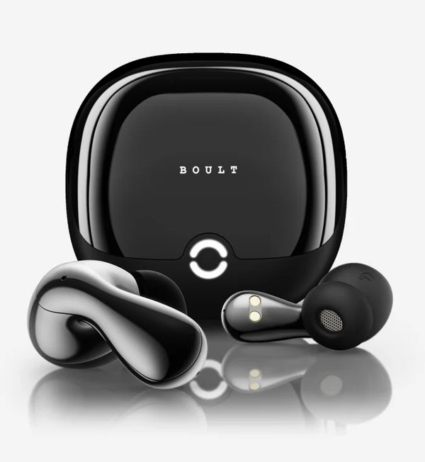 Premium earbuds with Luxurious hourglass design, Dual Device pairing, 80Hrs Battery life and fastest charging