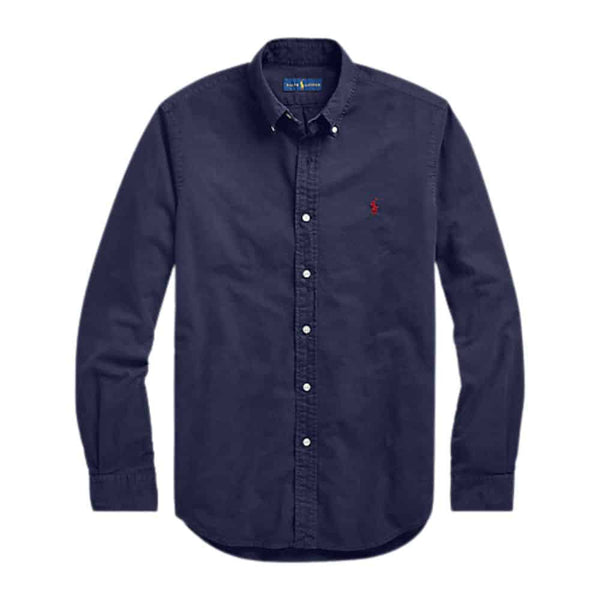 Polo Ralph Lauren Custom Fit Oxford Shirt for Men | Navy | Long Sleeves RRP £125