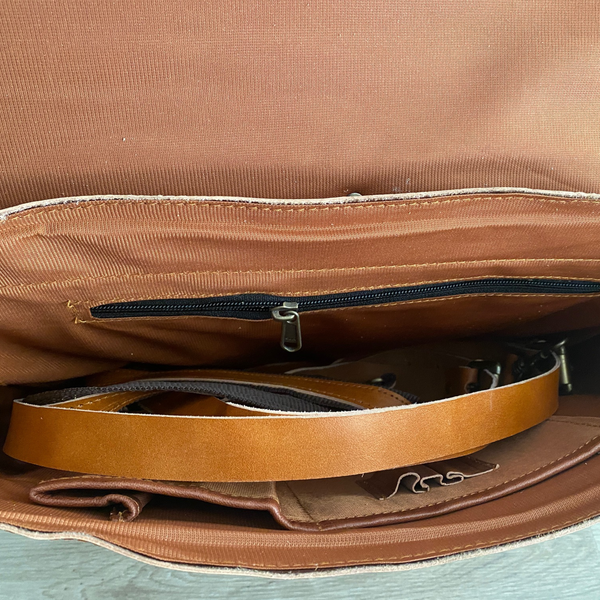 Leather Laptop Bag - 16" Leather Travel bag - Backpack - Classic Vintage Look - Leather Messenger Bag