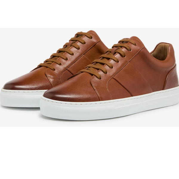 Oliver Sweeney Kendal Tan  Milled Leather Cupsole Trainers RRP £179 UK 7