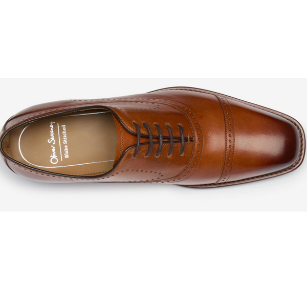 Oliver Sweeney Banbury Tan Antiqued Leather Oxford Shoes RRP£179 UK 8