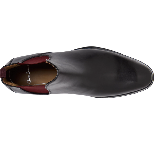 Oliver Sweeney Andante Black Polished Leather Chelsea Boots RRP £199 UK 10 & 11