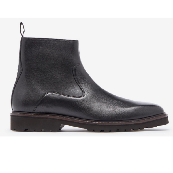 Oliver Sweeney Swanley Black Milled Leather Zip Boots RRP £199 UK 10