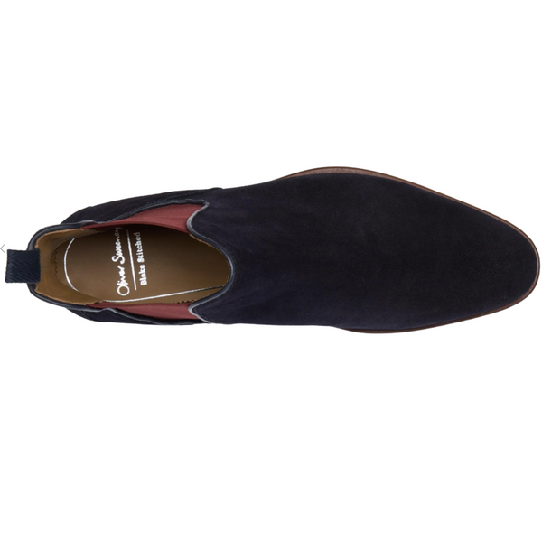 Oliver Sweeney Andante Navy Suede Chelsea Boots RRP £199 UK 11