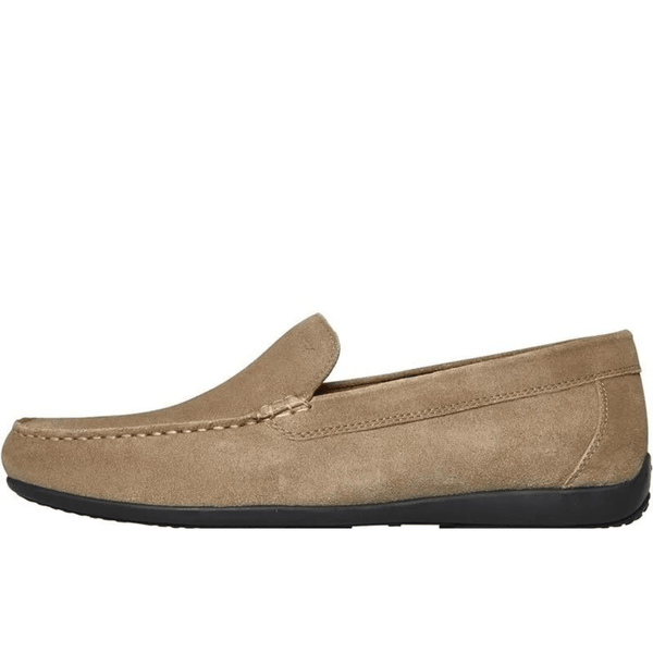 Geox U Ascanio A Mens Suede Slip On Shoes. Loafers for Men - Sand - www.oliveroutlet.com