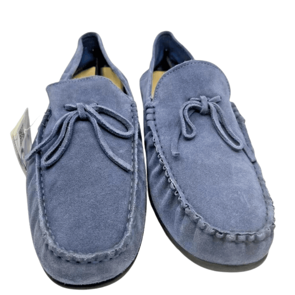 Geox Men's Navy Suede Leather Loafers Driving Shoes - www.oliveroutlet.com