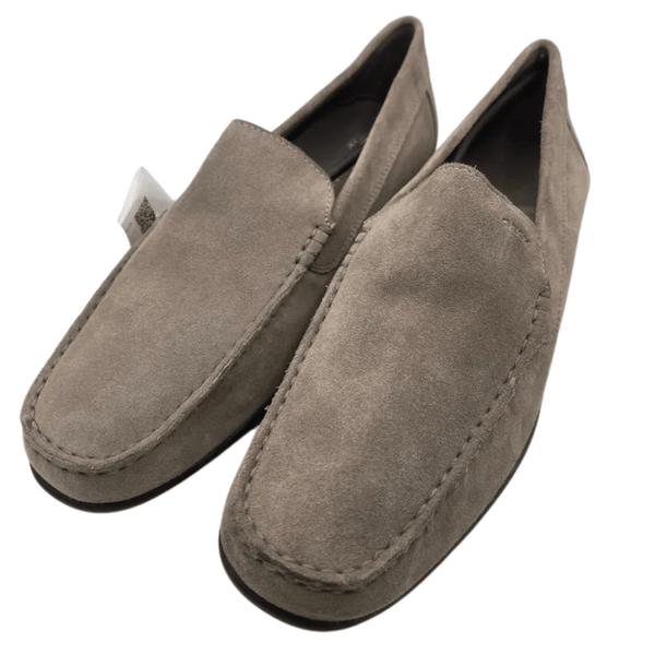 Geox U Ascanio A Mens Suede Slip On Shoes. Loafers for Men - Grey - www.oliveroutlet.com