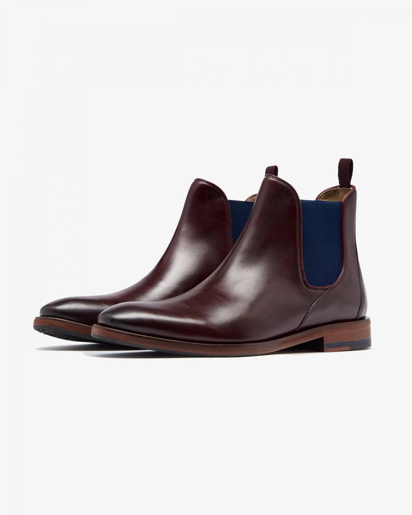 Oliver Sweeney Andante Burgundy Antiqued Leather Chelsea Boots RRP £199 UK 10 & UK 12