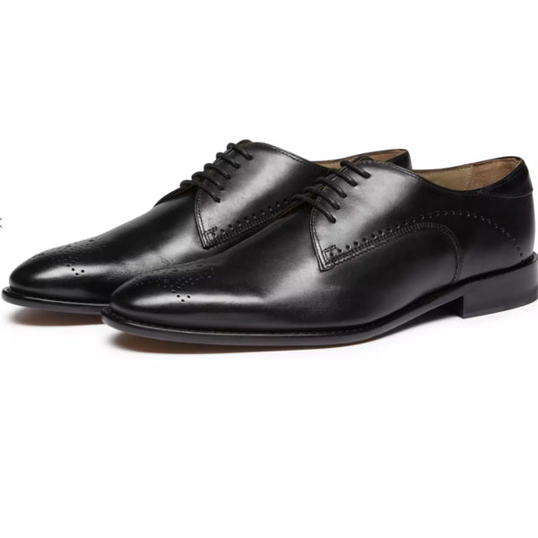 Oliver Sweeney Harworth Black Calf Leather Derby Shoes UK 12